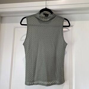 House of Harlow 1960 Sleeveless Mock Neck Top in Sage Green